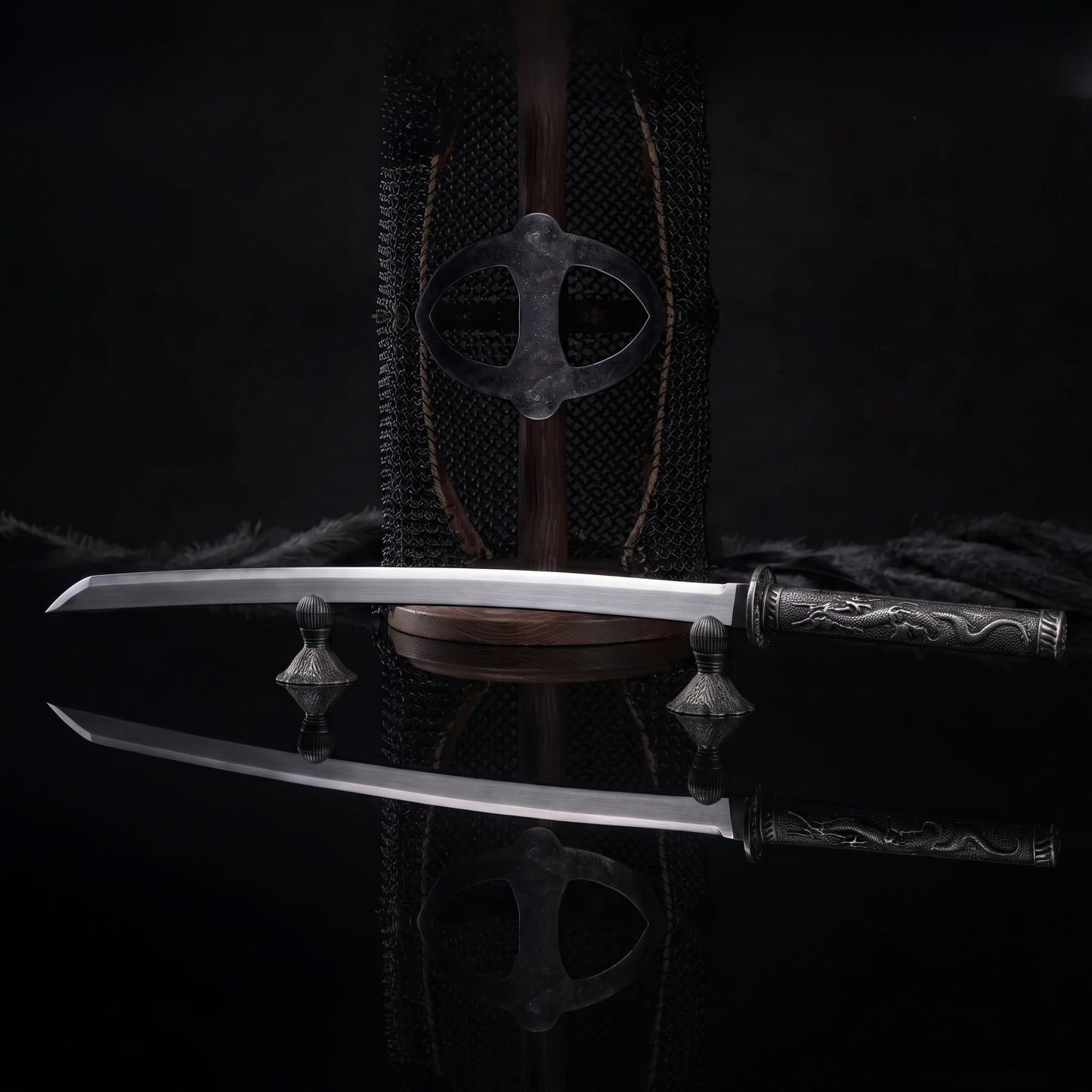 Katana Silber 90cm – Japanische Schwertkunst